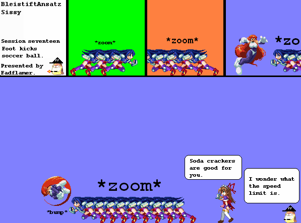 Rapied Ayaka speeds into Roomi like a foot kicks a soccer ball.