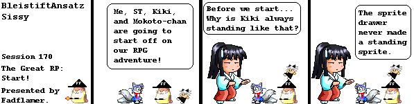 Silly programers forgot to give her a standing sprite.